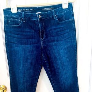 Blue Jeans with Red Embroidery